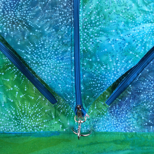 Green/Blue Batik Rucksack Backpack - Dianne Wood - Image 7